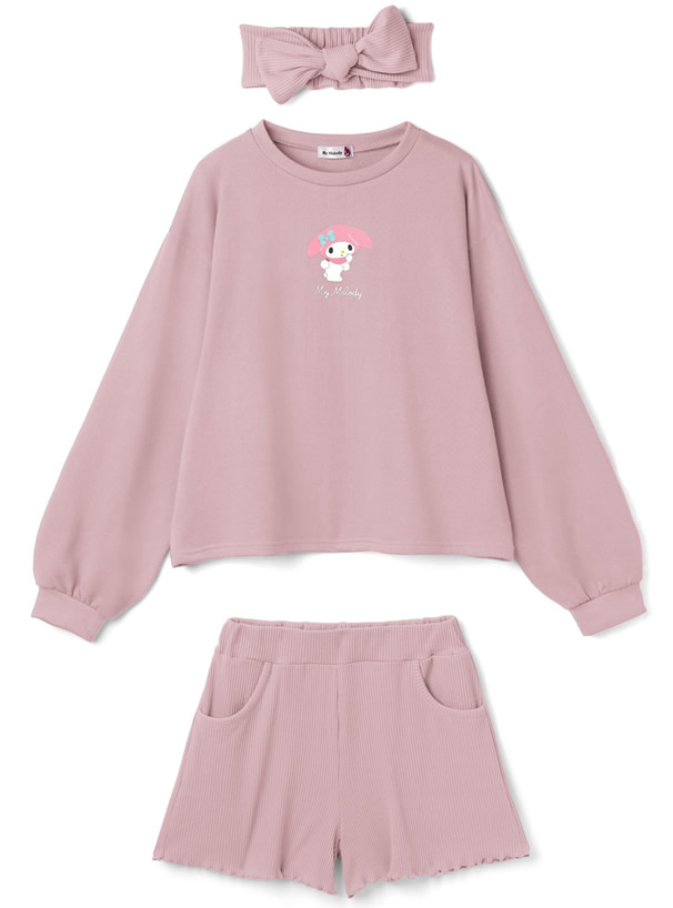 サンリオコラボ ヘアバンド付きマイメロディセットアップ