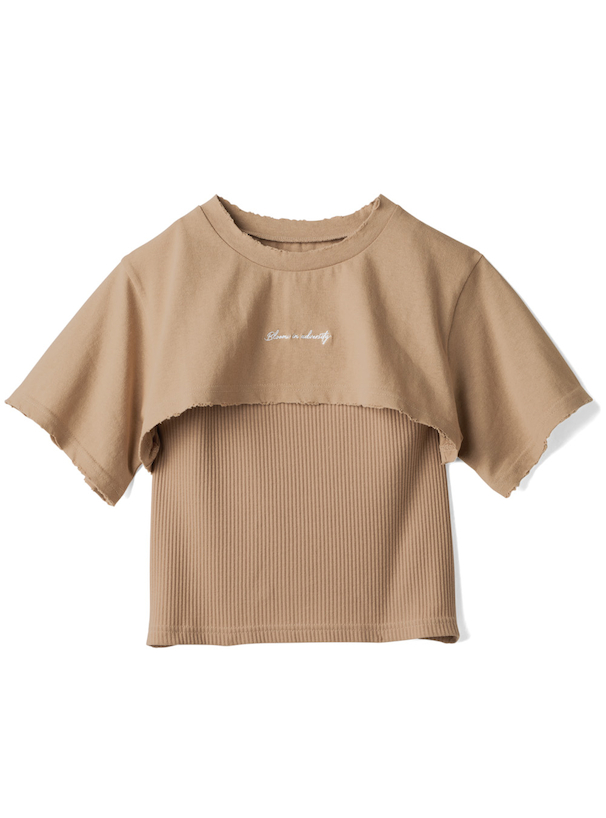 クラッシュクロップド丈tシャツxキャミソールセットアップ Sf746 レディースファッション通販のグレイル Grl 公式