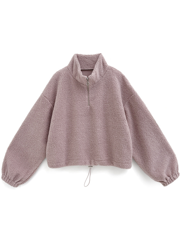 ハーフジップドロストボアトップス[sm227] | レディースファッション