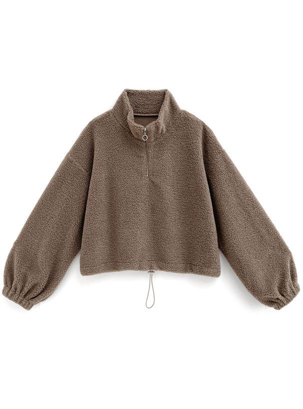 ハーフジップドロストボアトップス[sm227] | レディースファッション