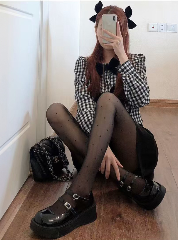 ハート柄シースルーストッキング