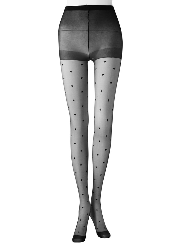 ハート柄シースルーストッキング