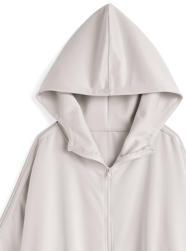 サイド配色ラインリボンパーカー