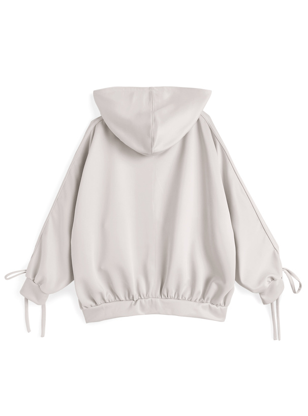 サイド配色ラインリボンパーカー