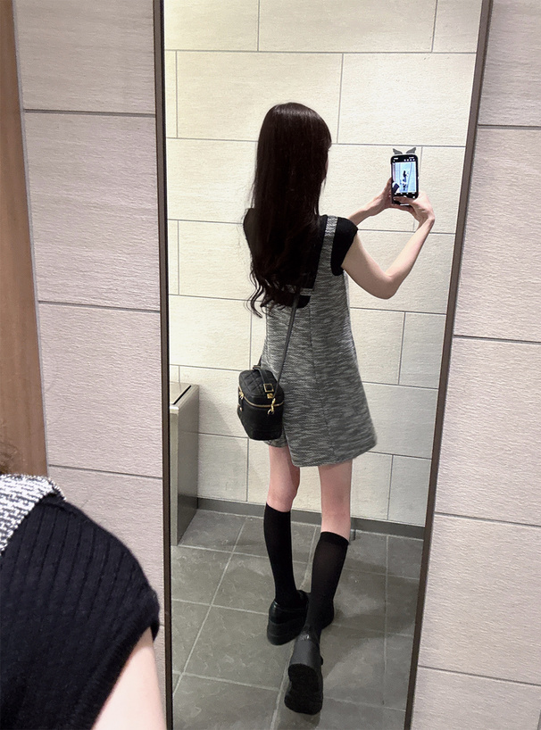 ツイードキャミソールミニワンピース