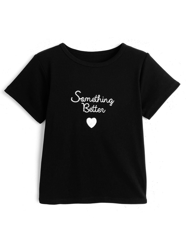 ami ブラック Tシャツ ハート刺繍 - メルカリ