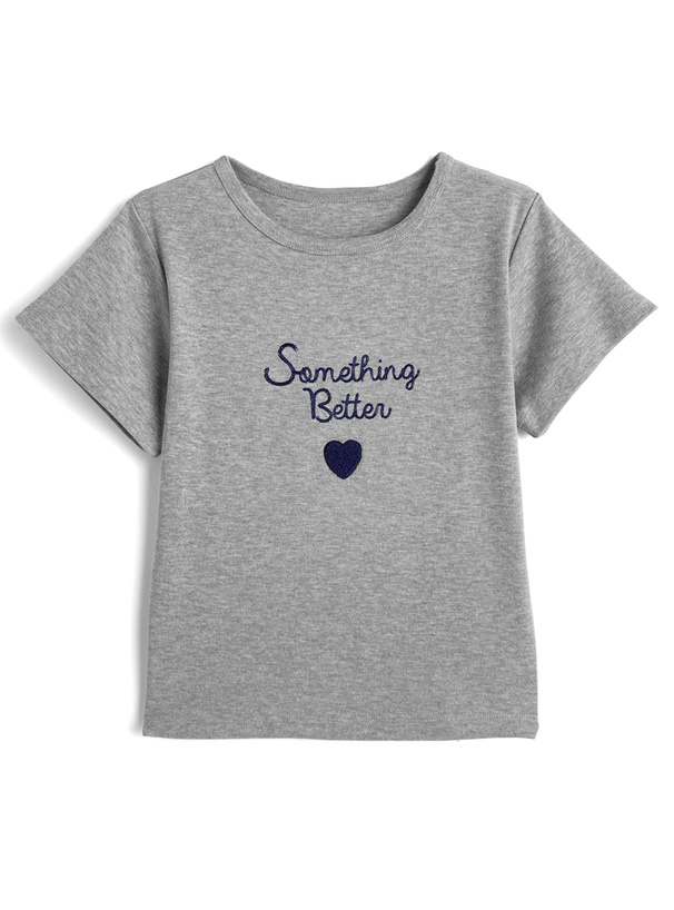 ハートロゴ刺繍Tシャツ