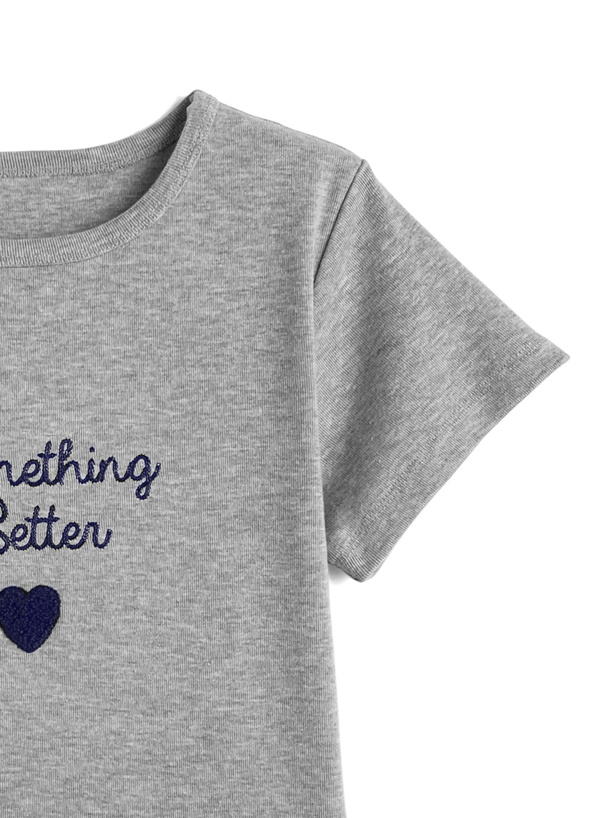 ハートロゴ刺繍Tシャツ