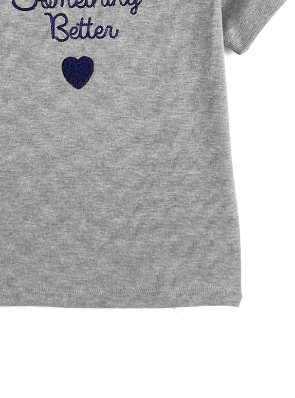 ハートロゴ刺繍Tシャツ