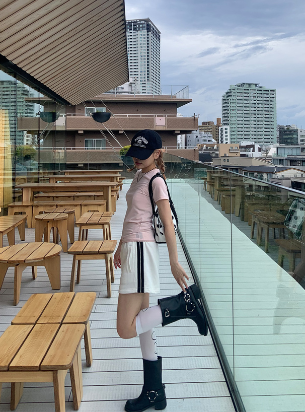 サイドラインスウェットショートパンツ