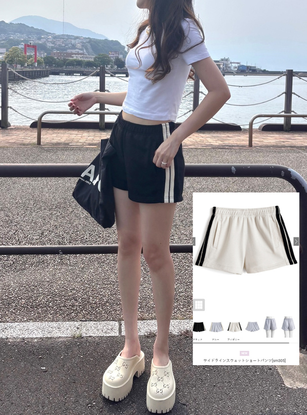 サイドラインスウェットショートパンツ