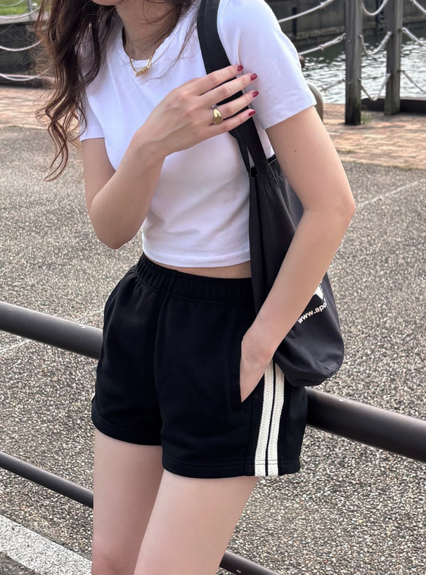 サイドラインスウェットショートパンツ