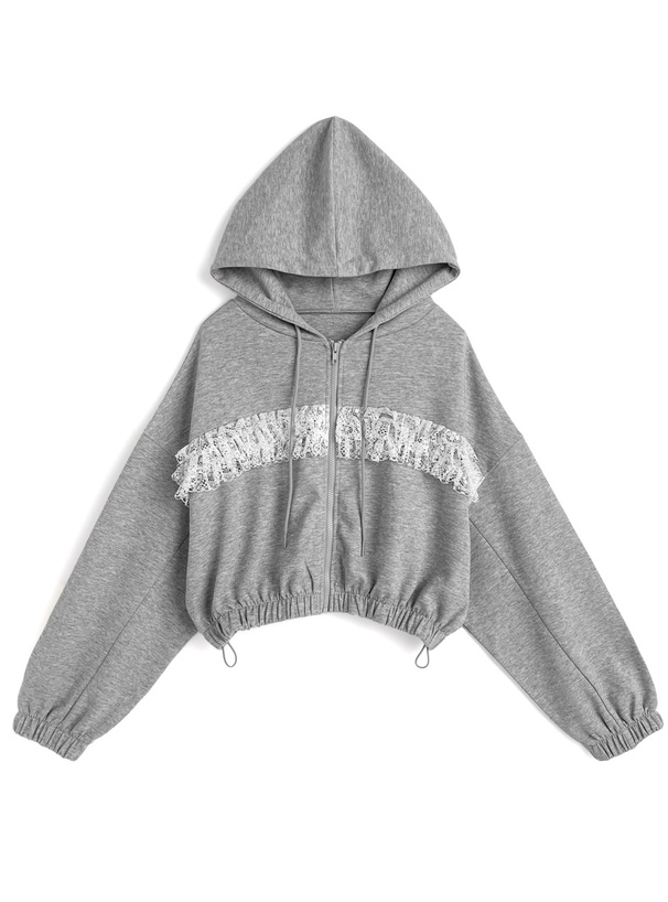 レースフリルドロストパーカー[sm311] | レディースファッション通販の