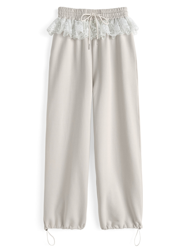 2Wayウエストレースフリルパンツ