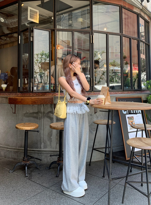 2Wayウエストレースフリルパンツ