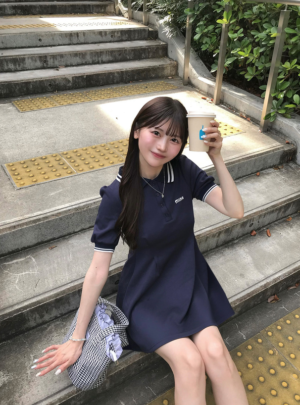 ポロ風配色ラインフレアミニワンピース[sm316] | レディース