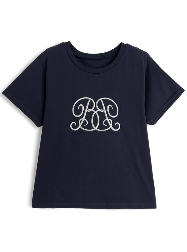 モノグラム刺繍半袖Tシャツ[sm323] | レディースファッション