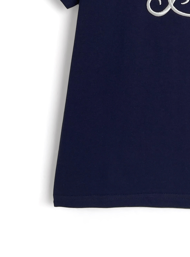 モノグラム刺繍半袖Tシャツ