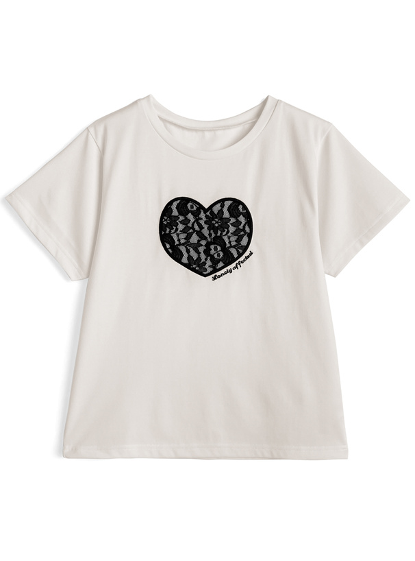 レースハート半袖Tシャツ[sm324] | レディースファッション通販の  
