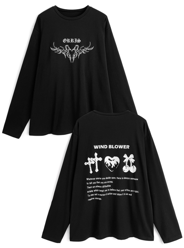 グラフィックプリントオーバーロンT[sm327] | レディースファッション