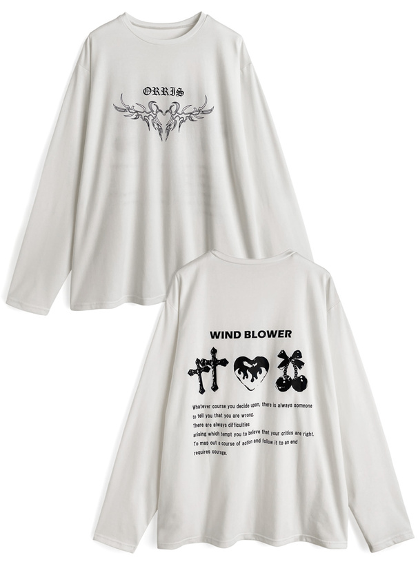 グラフィックプリントオーバーロンT[sm327] | レディースファッション