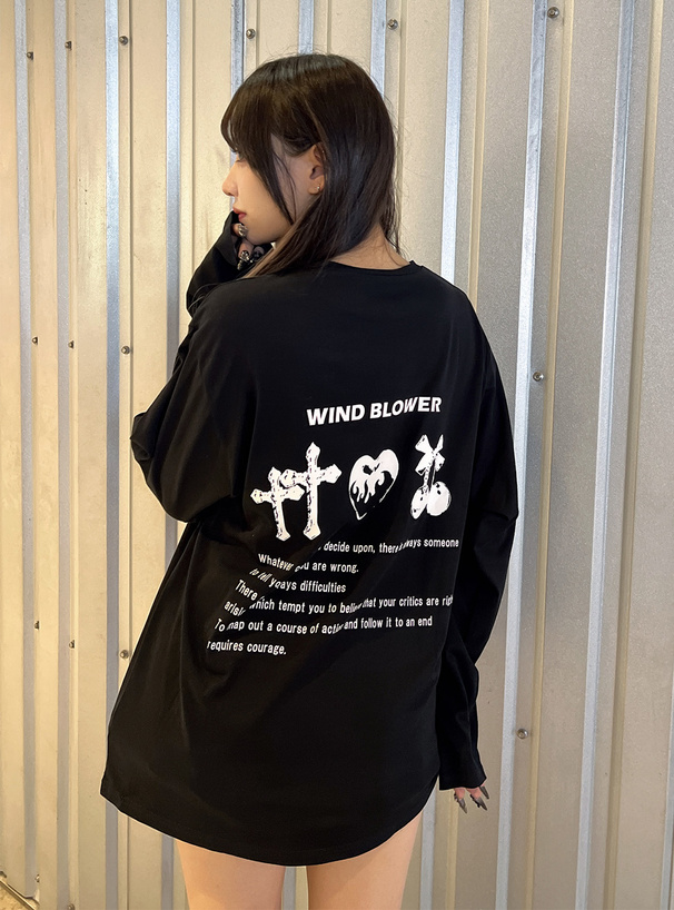 グラフィックプリントオーバーロンT[sm327] | レディースファッション