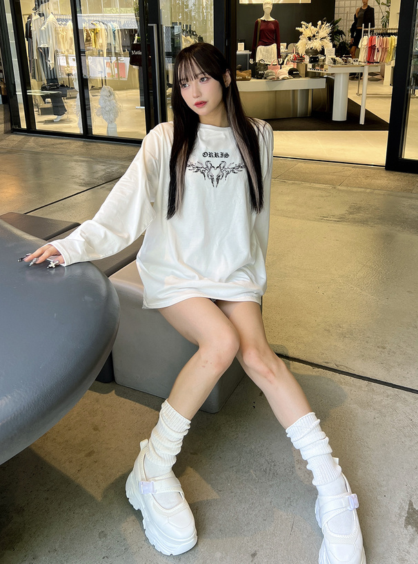 グラフィックプリントオーバーロンT[sm327] | レディースファッション