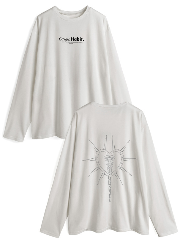 グラフィックプリントオーバーTシャツ