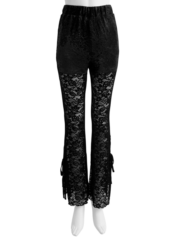 花柄レーススリットフレアパンツ[sm332] | レディースファッション通販