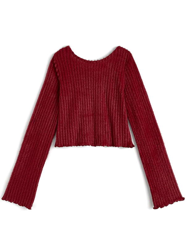 リボンシャギーカーディガン