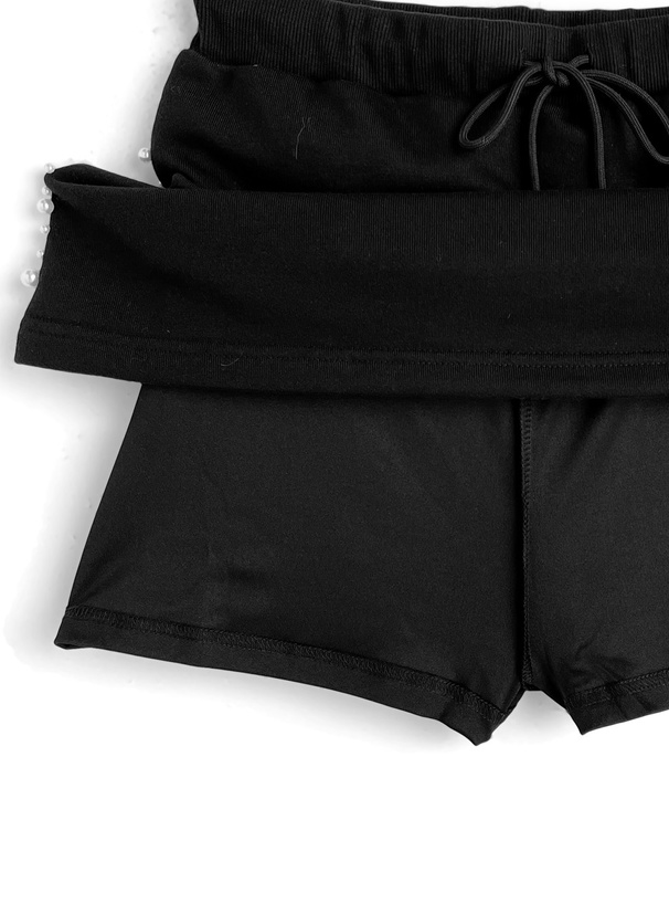 パールバーカー×インパン裏地付きミニスカートスウェットセットアップ