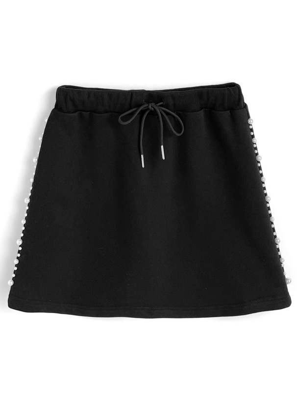 パールバーカー×インパン裏地付きミニスカートスウェットセットアップ