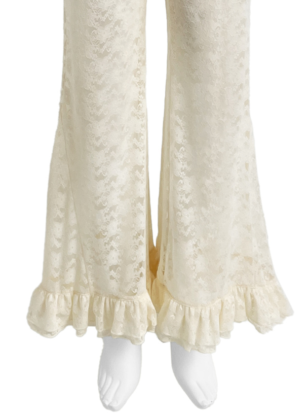 レースフリルフレアパンツ
