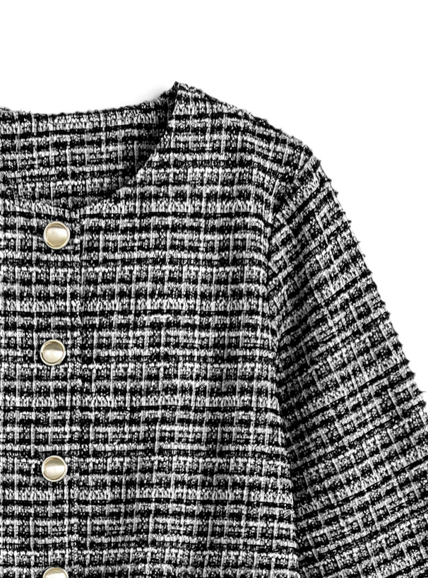 ツイードジャケット　フレアミニスカートSET ツイードジャケット×インパン裏地付きフレアミニスカートセットアップ