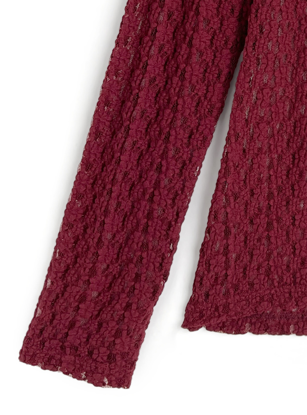 フラワーレースシャツ