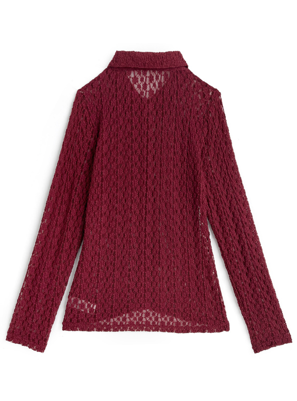 フラワーレースシャツ