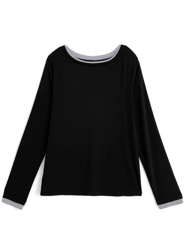 レイヤード風配色シアートップス[sm351]