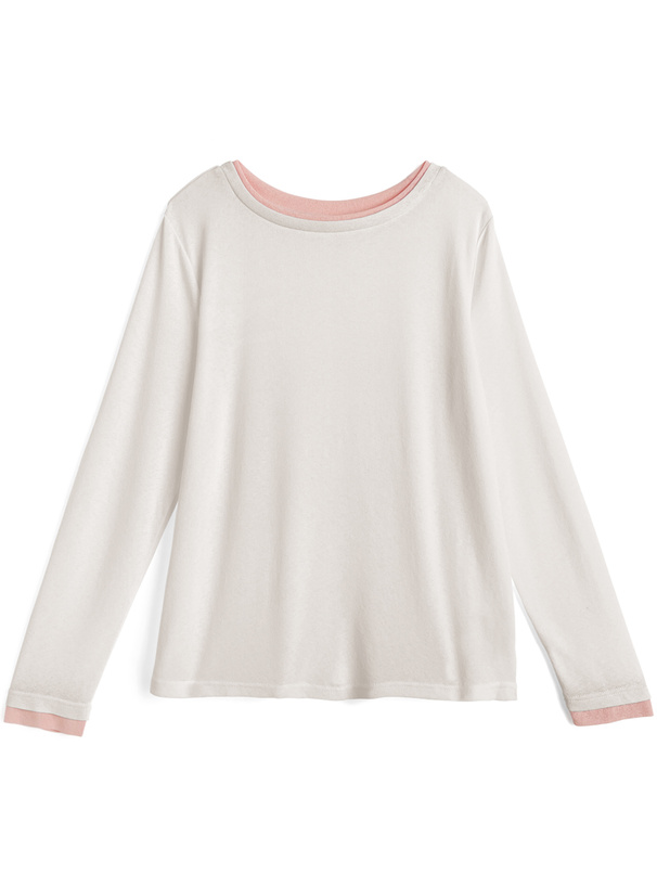 レイヤード風配色シアートップス