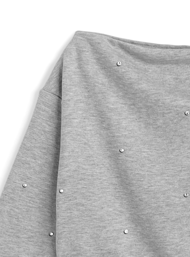 ラインストーンスウェットトップス