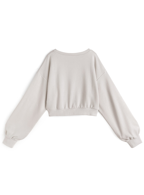 ラインストーンロゴスウェットトップス