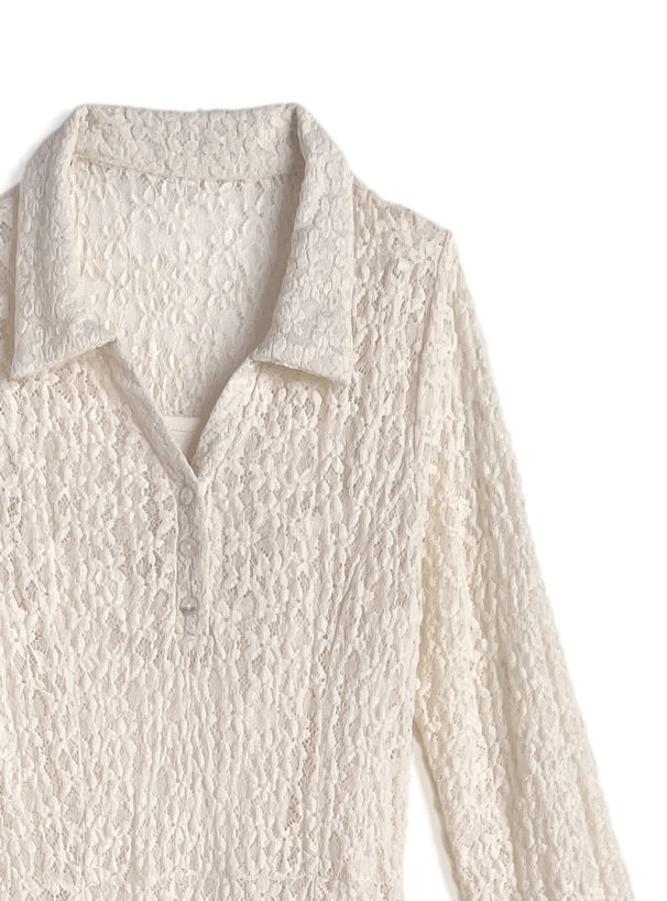 ぺチコート付きカットレースロングワンピース