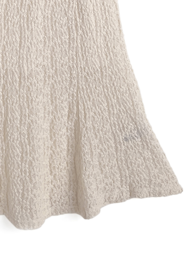 ぺチコート付きカットレースロングワンピース