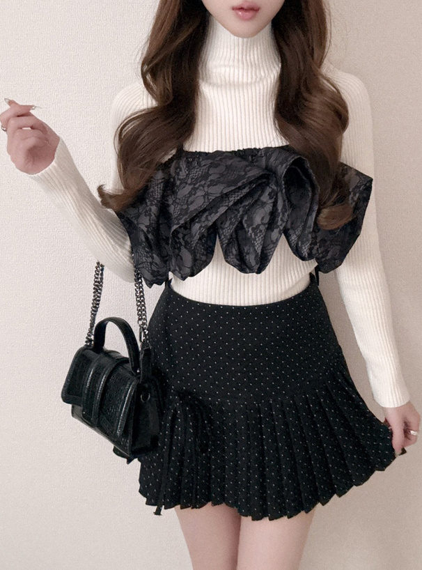 レースフリルビスチェ