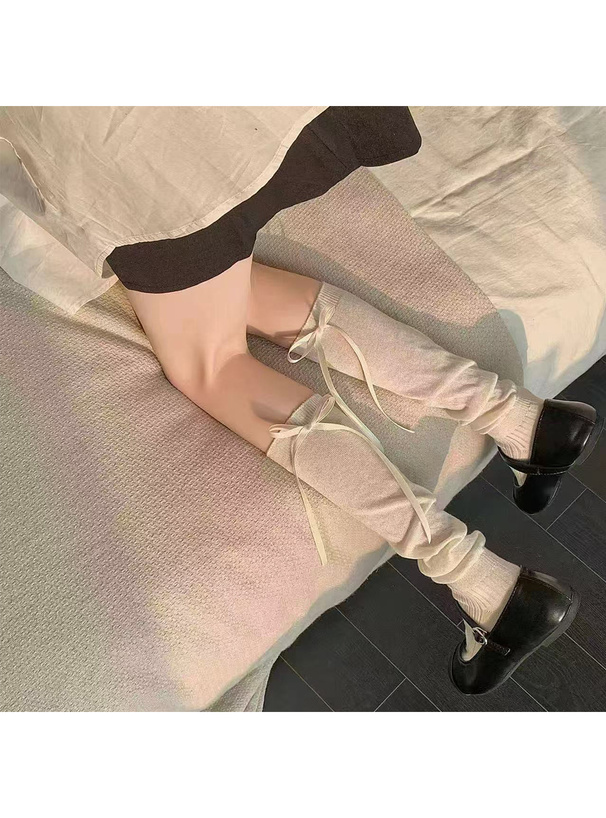 リボンハイソックス