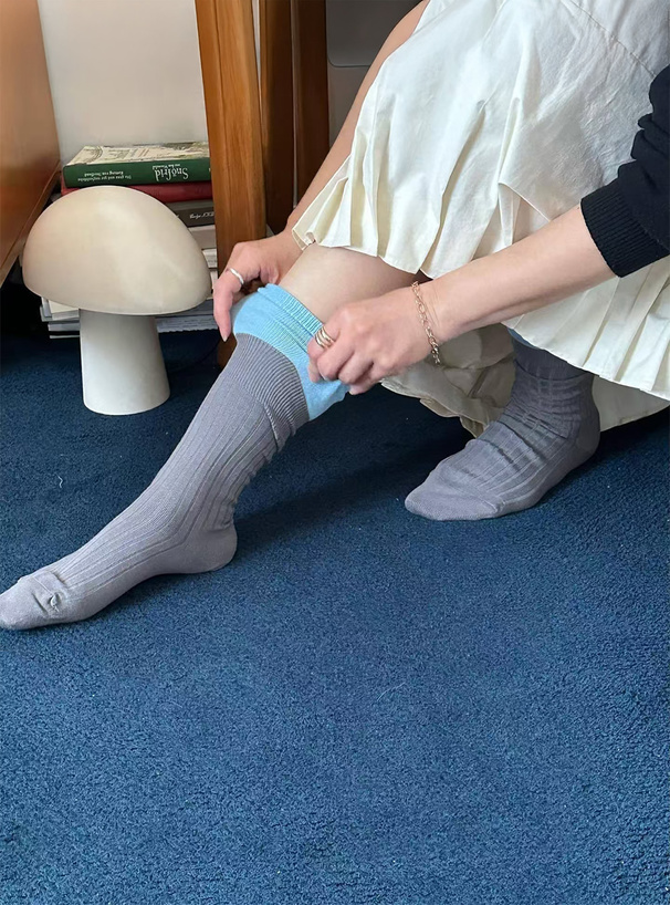 配色ドッキングソックス