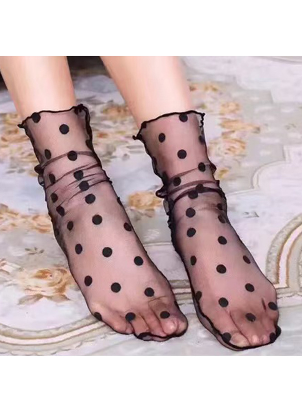 ドット柄シアーソックス
