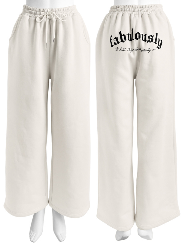 バックロゴプリントスウェットパンツ