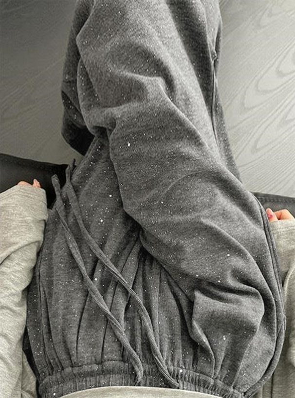 ラメスウェットワイドパンツ