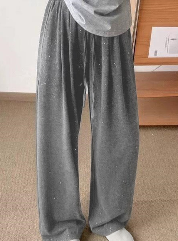 ラメスウェットワイドパンツ