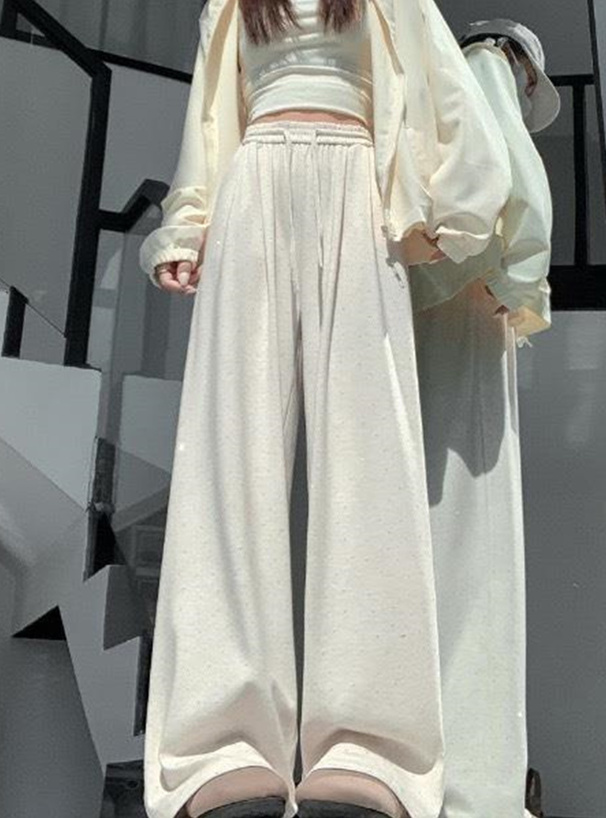 ラメスウェットワイドパンツ